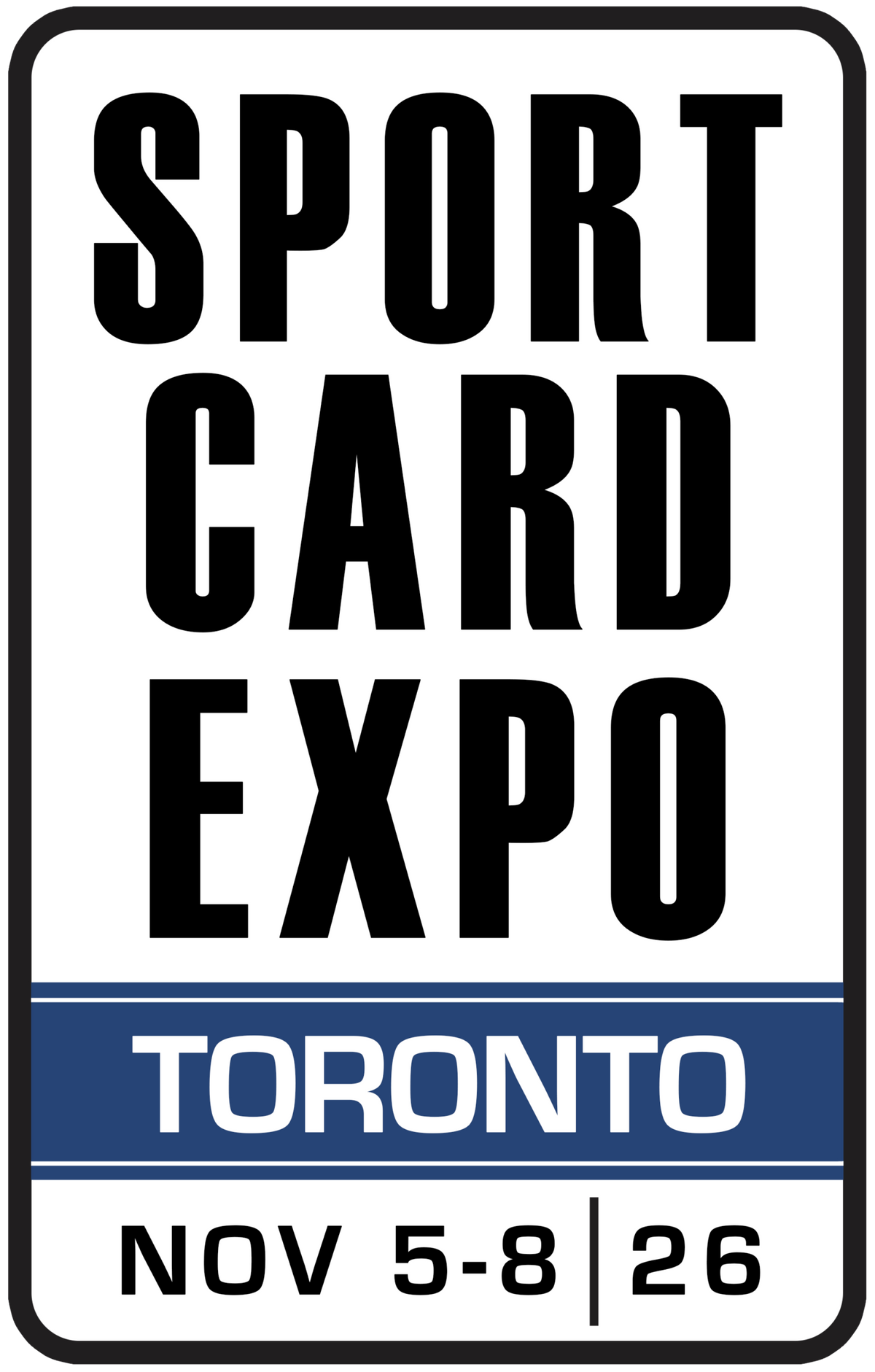 Logo du Sport Card Expo Toronto, 5 au 8 novembre 2026
